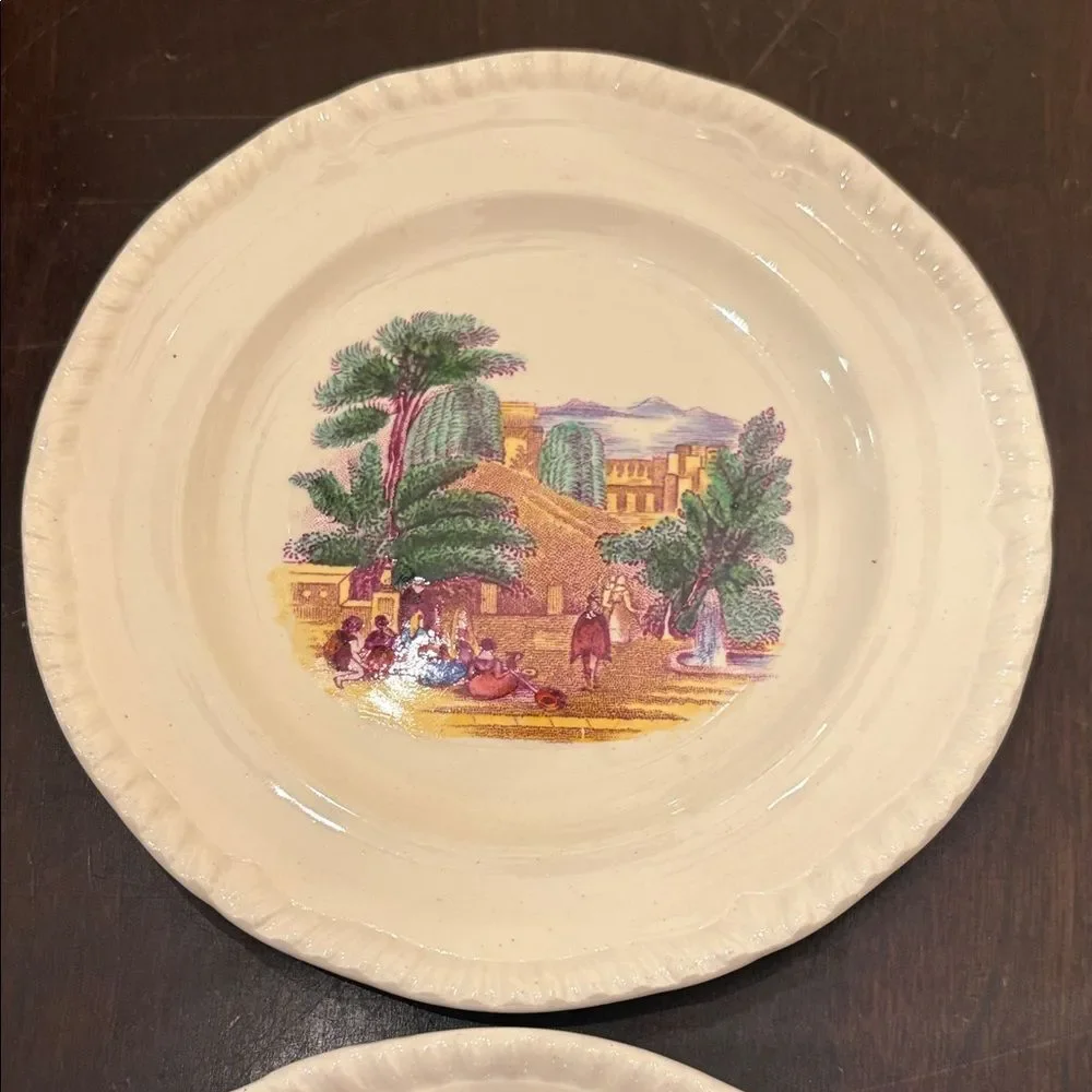 Vintage Copeland Spode Set of 2 Campagna Transferware bread plates